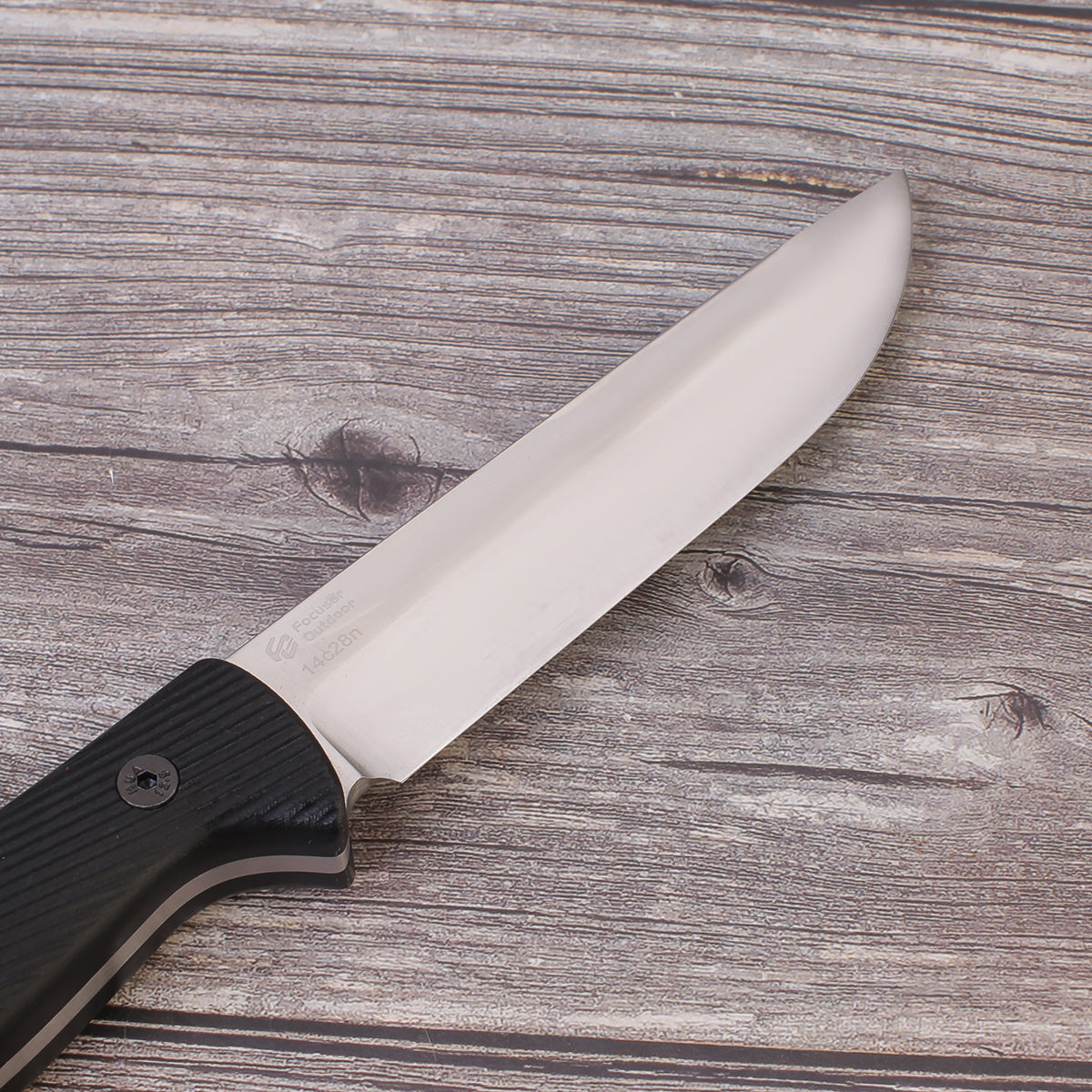 FC135-C NEW G10 Handle Bushcraft Knife (14C28n Steel Blade +Leather Sheath)