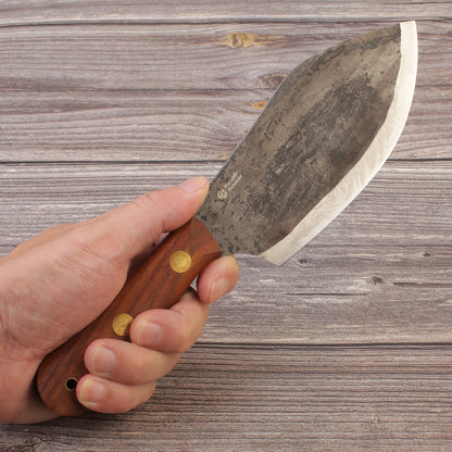 Outdoor Carbon Steel 52100 Forge Knife With Leather Sheath FC9004